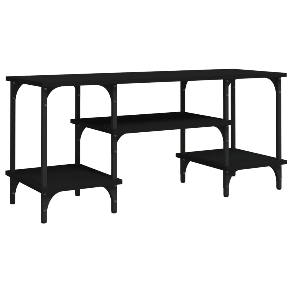 Tv-bord 102x35x45,5 cm konstruert tre - svart, 1 - number 2.