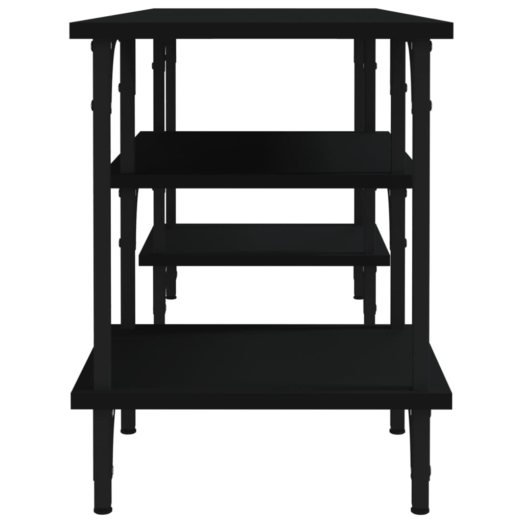 Tv-bord 102x35x45,5 cm konstruert tre - svart, 1 - number 6.