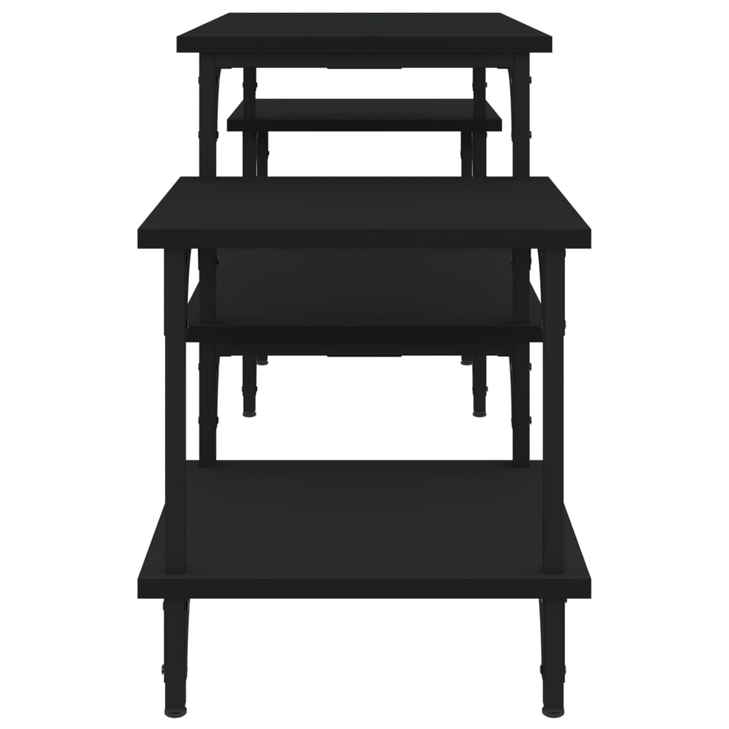 Stolik pod tv 117x35x52 cm drewno klejone - czarny, 1, 117 cm - number 6.