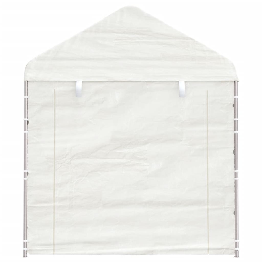 Pavillon med tag 6,69x2,28x2,69 m polyethylen hvid - 6.69 x 2.28 x 2.69 m - number 4.