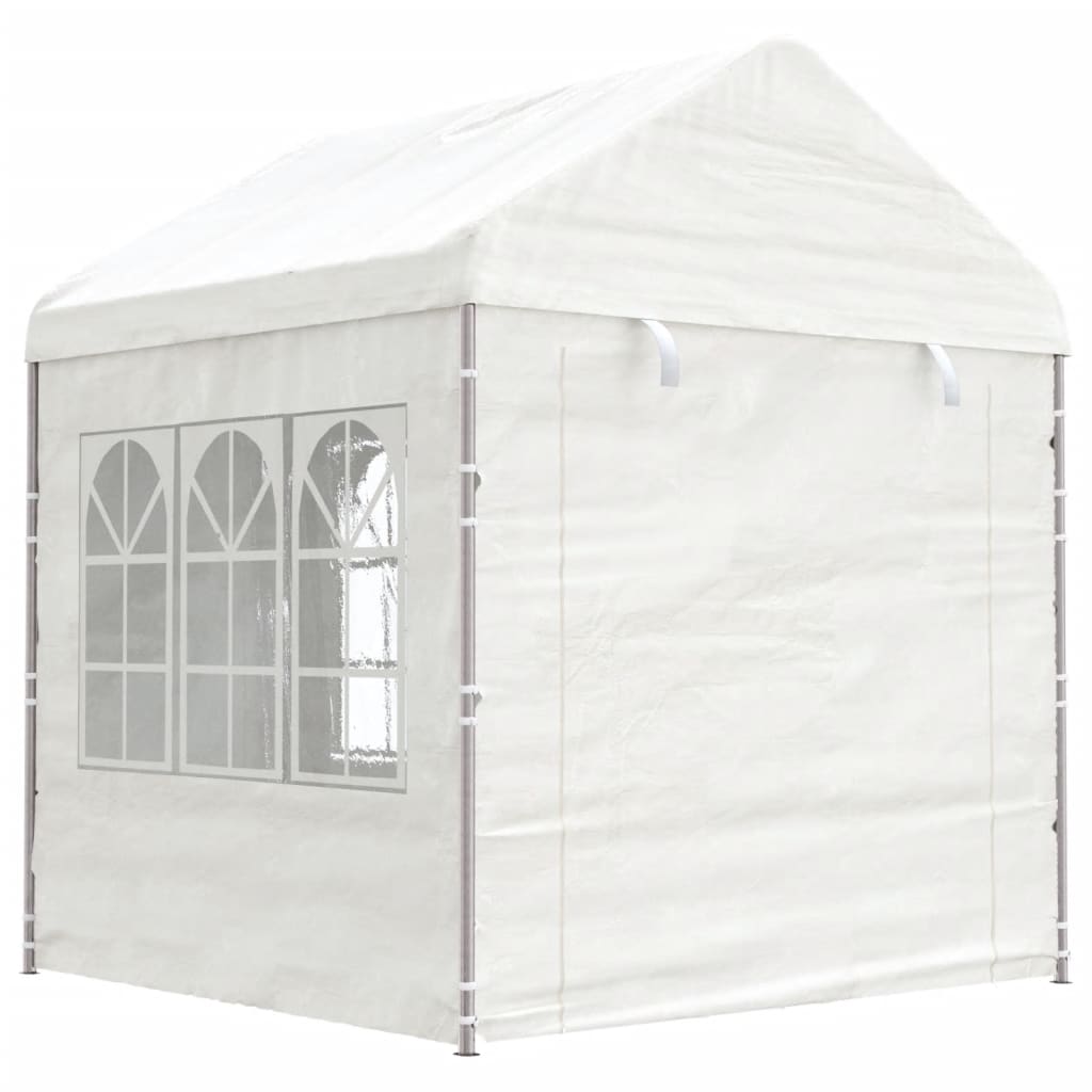 Pavillon med tag 6,69x2,28x2,69 m polyethylen hvid - 6.69 x 2.28 x 2.69 m - number 3.