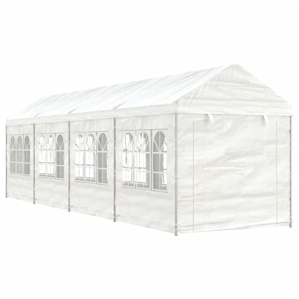 Pavillon med tag 8,92x2,28x2,69 m polyethylen hvid - 8.92 x 2.28 x 2.69 m - number 2.