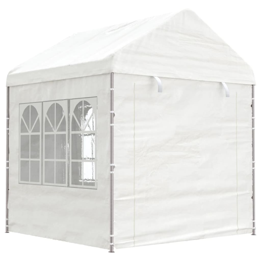 Pavillon med tag 8,92x2,28x2,69 m polyethylen hvid - 8.92 x 2.28 x 2.69 m - number 3.
