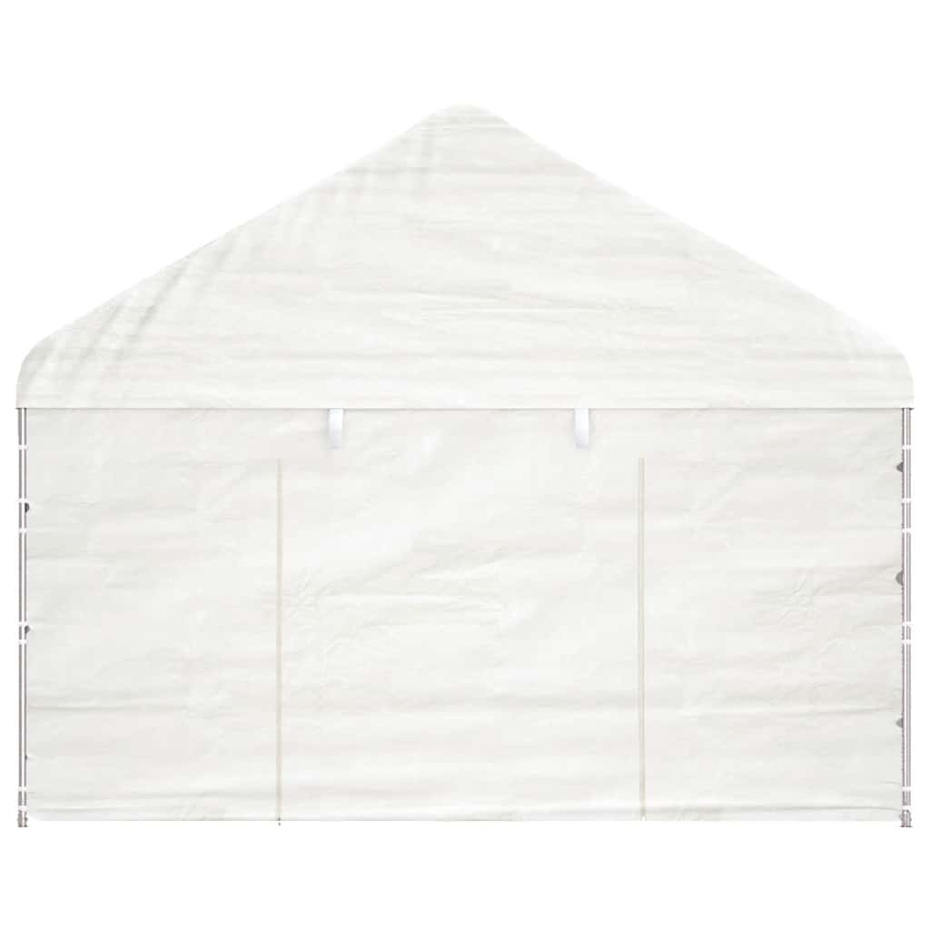 Paviljon s krovom 13,38x4,08x3,22 m polietilen bijela - 13,38 x 4,08 x 3,22 m - number 4.