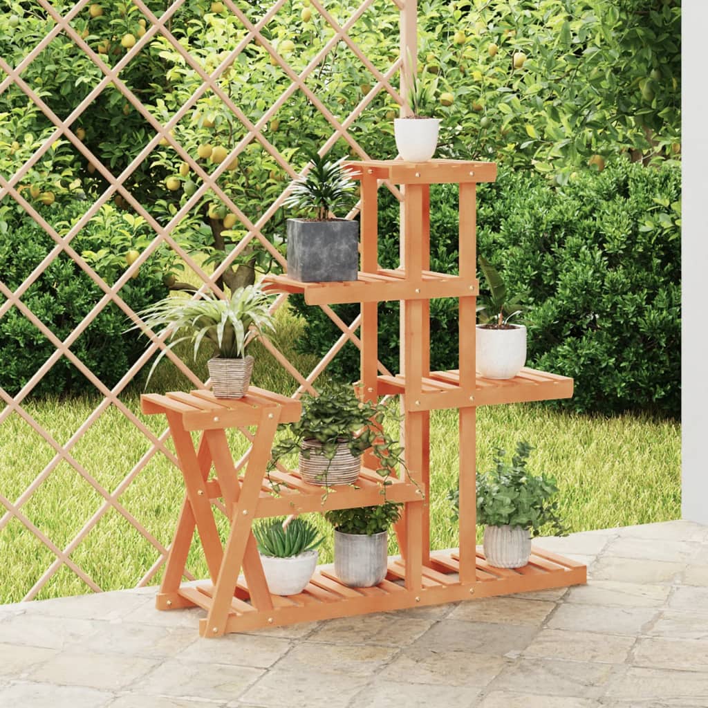 Flower stand 95x25x96 cm solid pine - light brown, 25 x 95 x 96 cm, 1, without wheels - number 1.