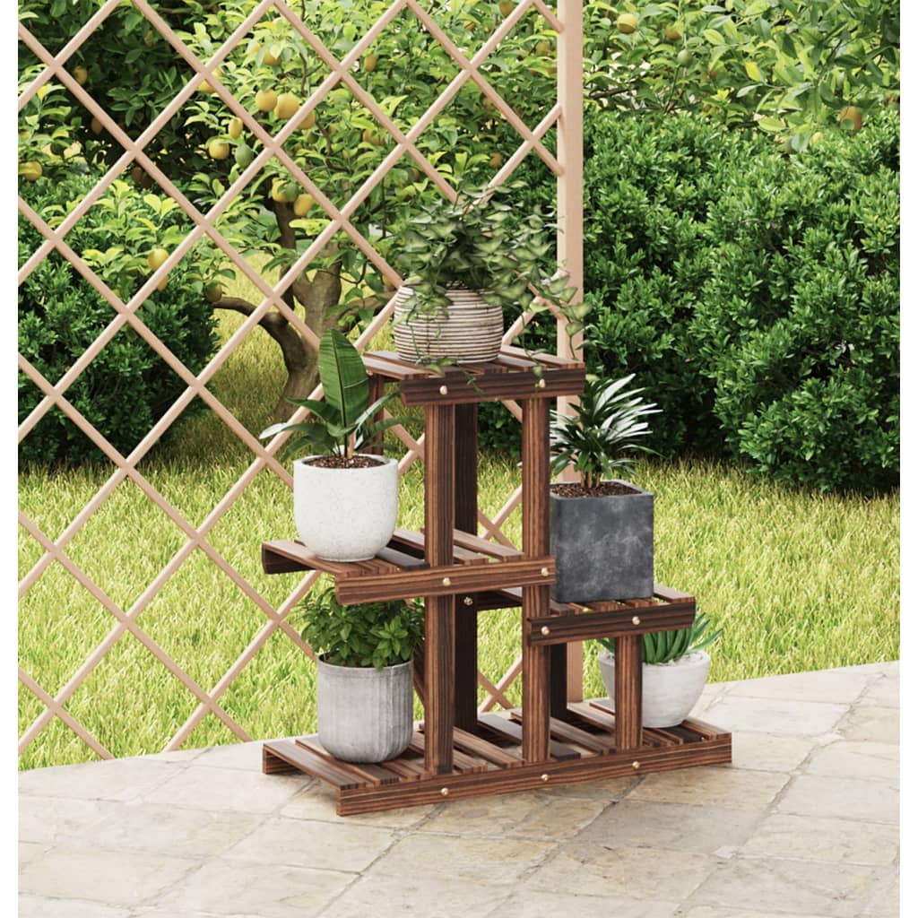 Plant stand solid pine - brown, 58 x 25 x 51 cm, 1, without wheels - number 1.