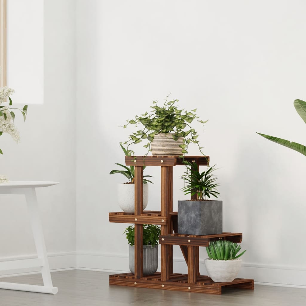 Plant stand solid pine - brown, 58 x 25 x 51 cm, 1, without wheels - number 3.