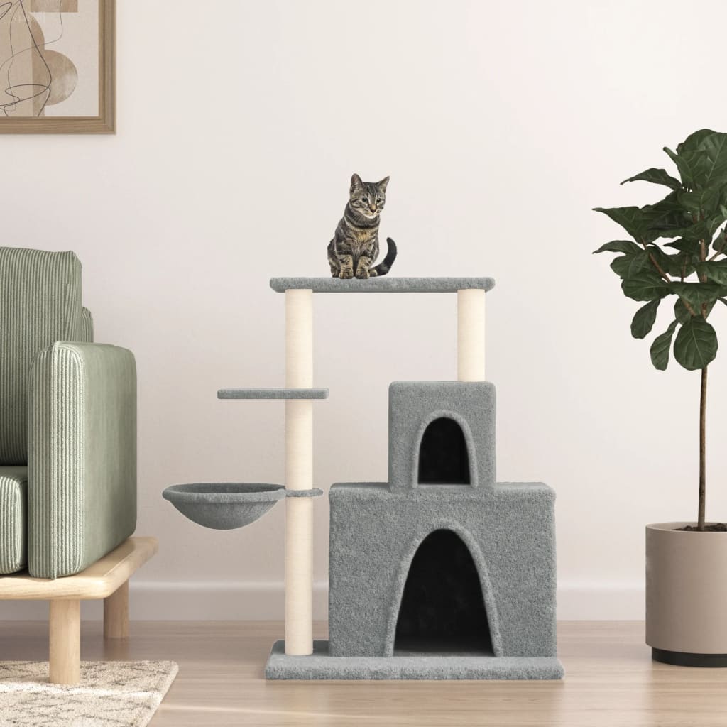 Arbre à chat avec poteaux en sisal 83 cm - gris clair - number 1.