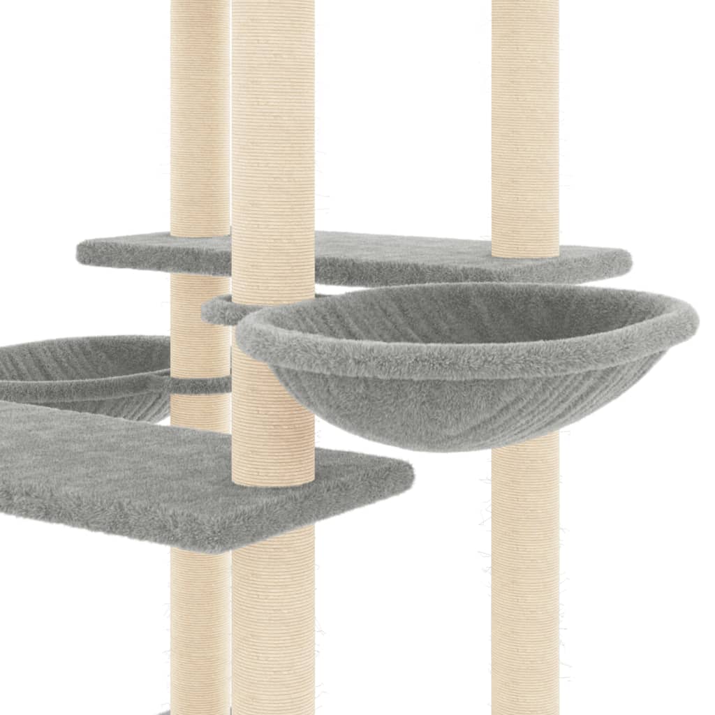 Arbre à chat avec poteaux en sisal 133 cm - gris clair - number 6.