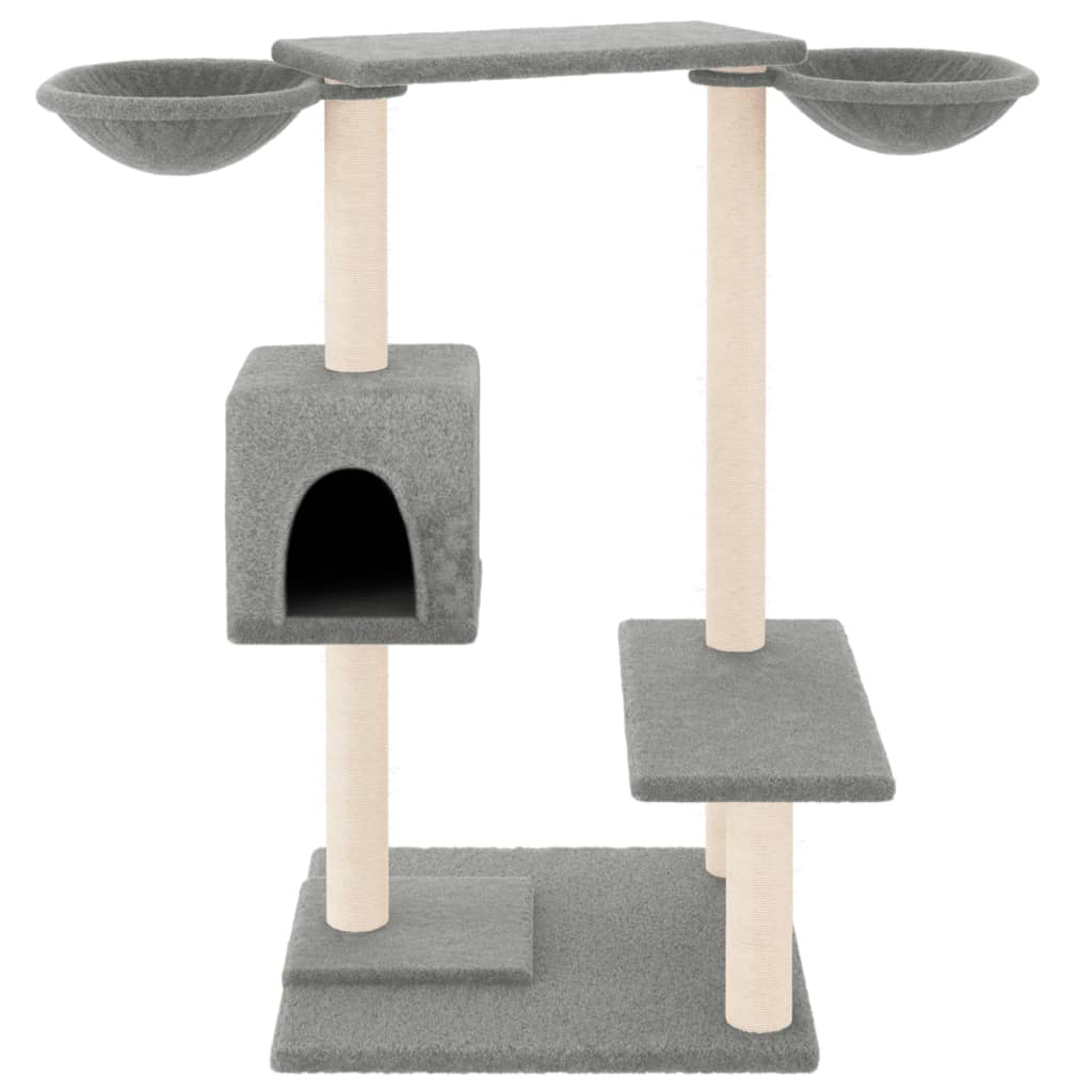 Arbre à chat avec poteaux en sisal 82 cm - gris clair - number 3.