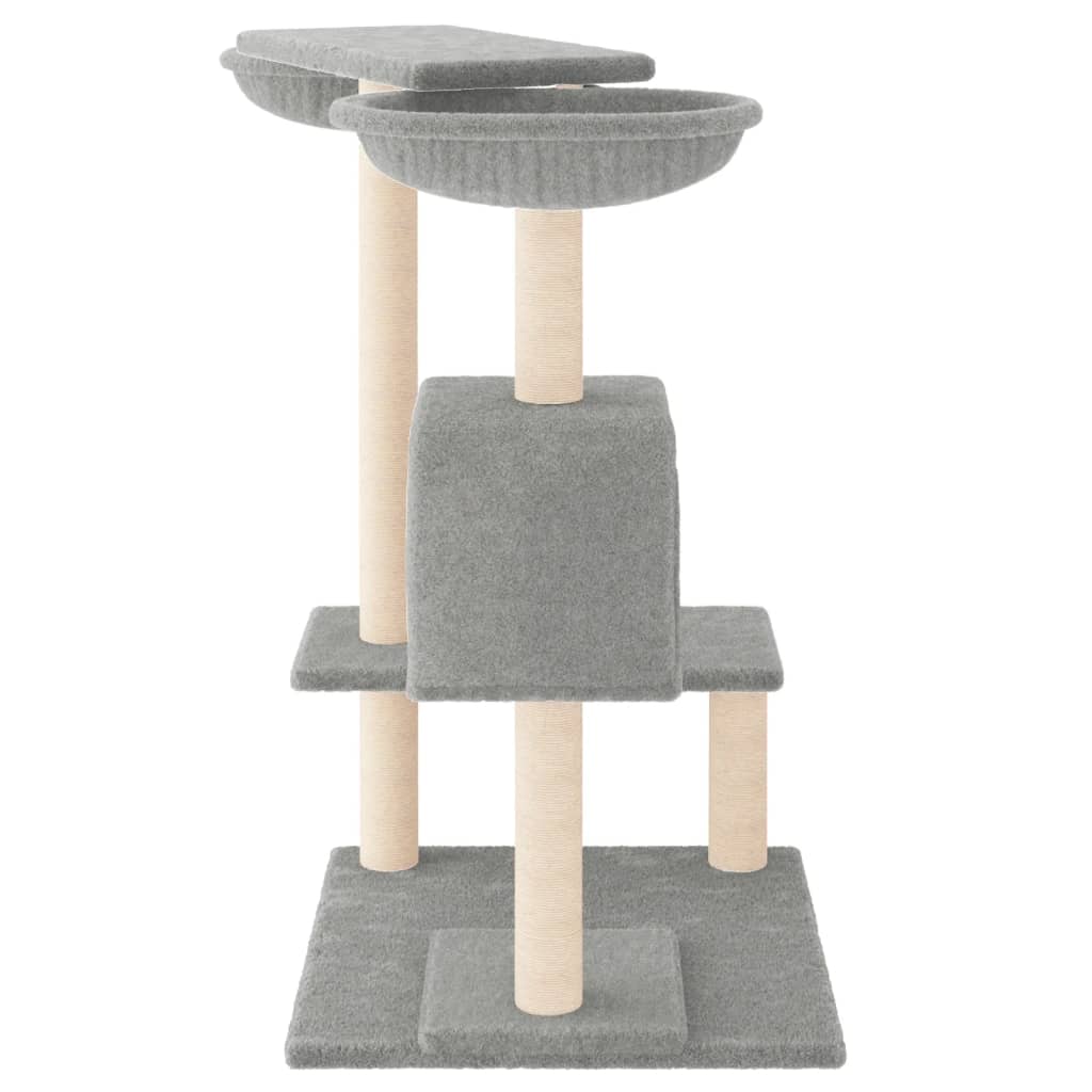 Arbre à chat avec poteaux en sisal 82 cm - gris clair - number 4.