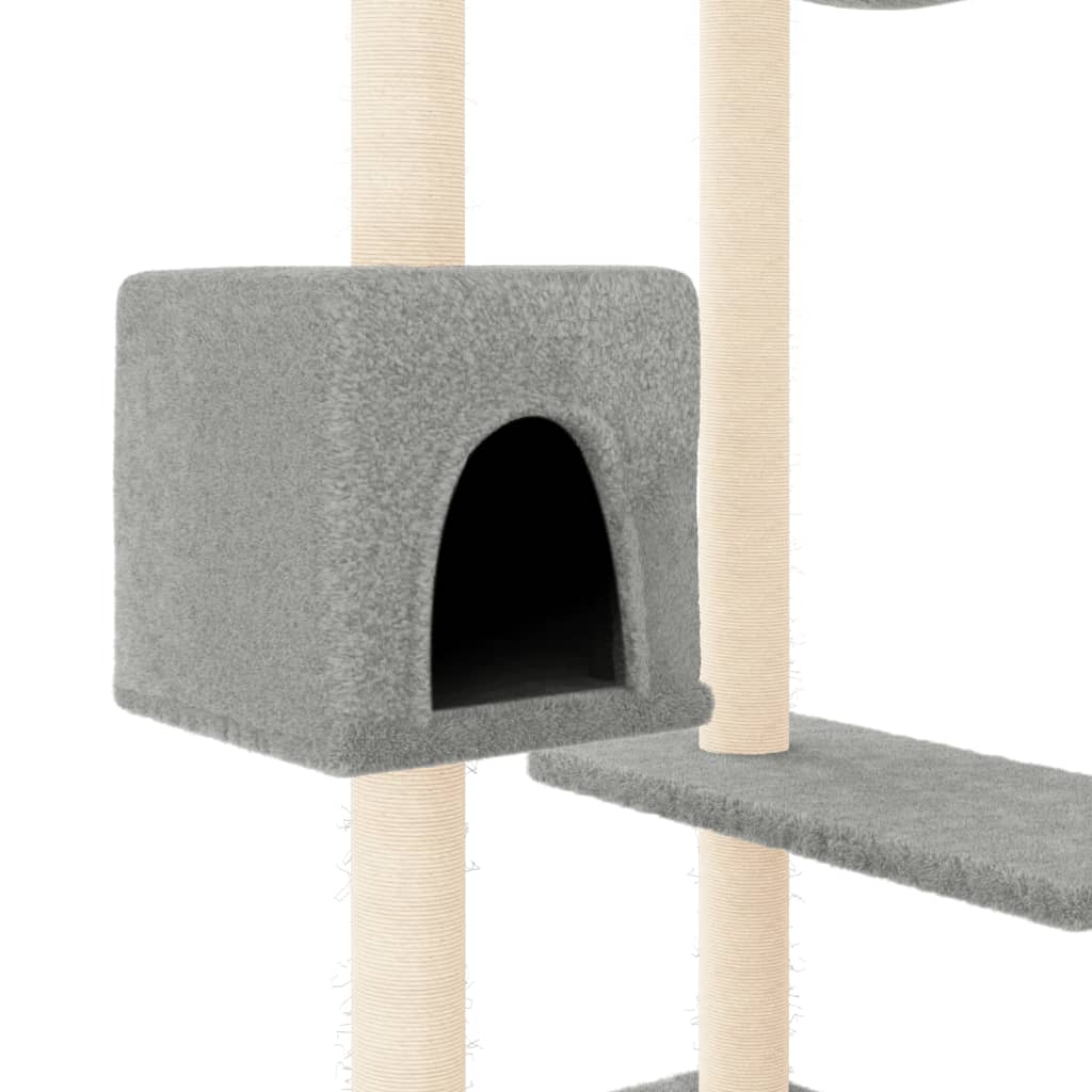 Arbre à chat avec poteaux en sisal 82 cm - gris clair - number 6.