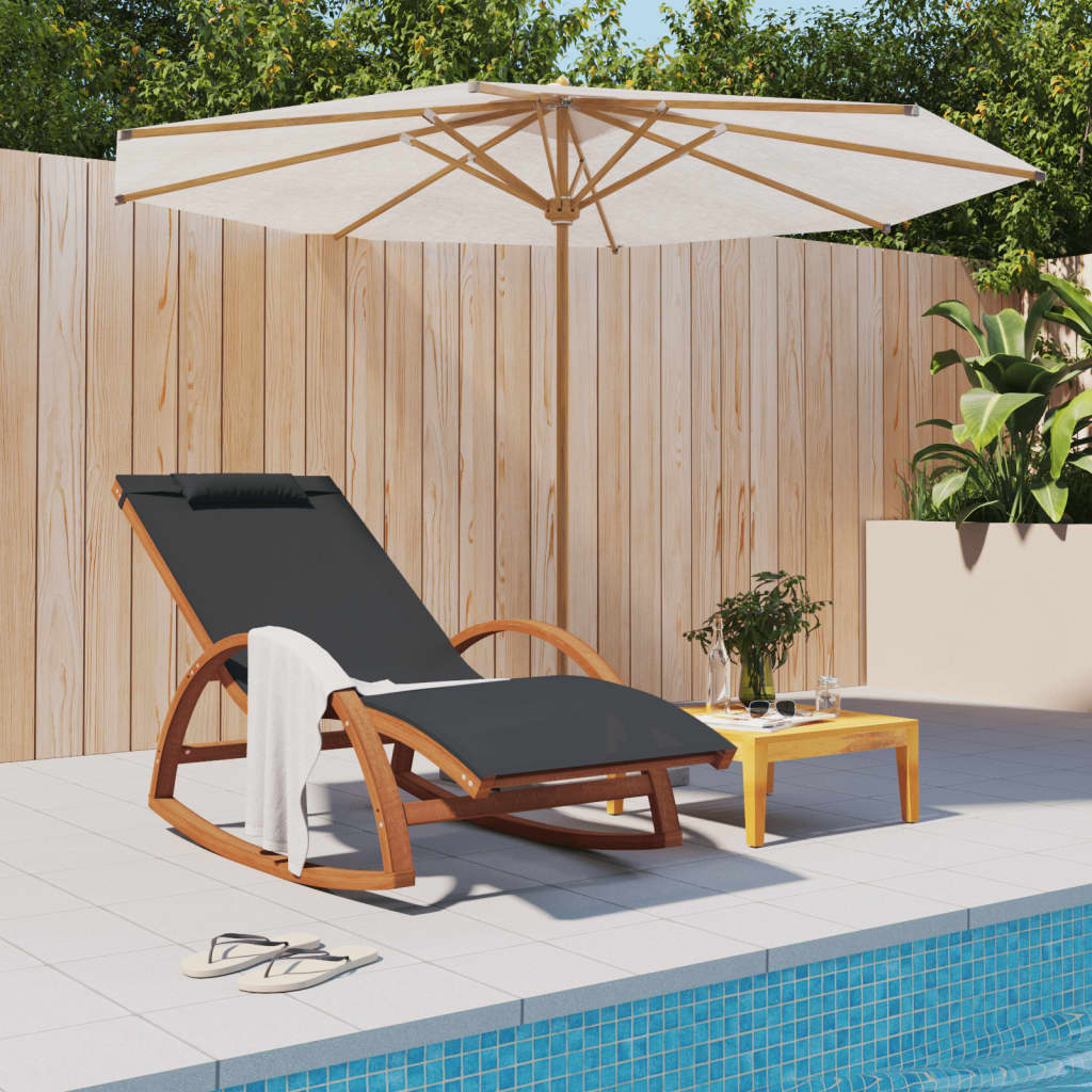 Gyngestol textilene og massivt poppeltræ - grå, 1 - number 1.