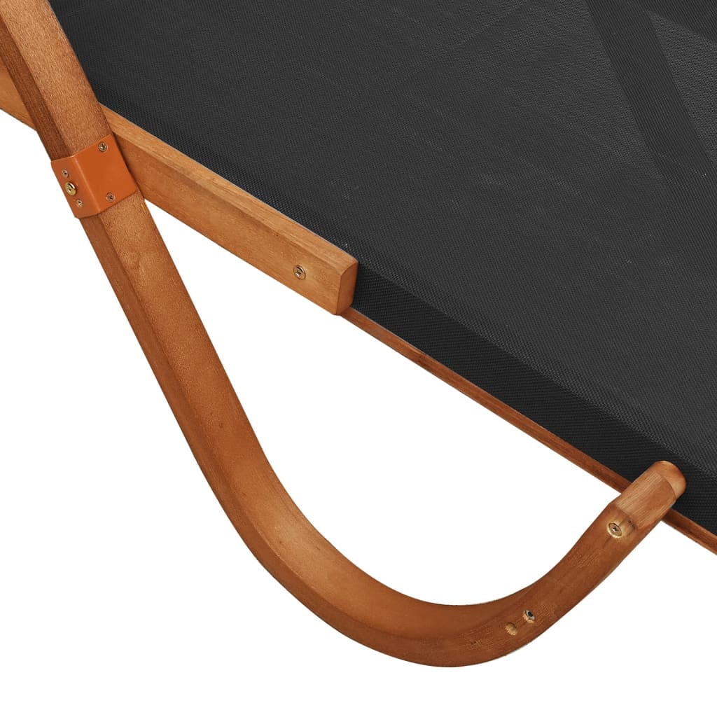 Ležaljka s tekstilnim jastukom i masivnim drvom topole sive boje - number 8.