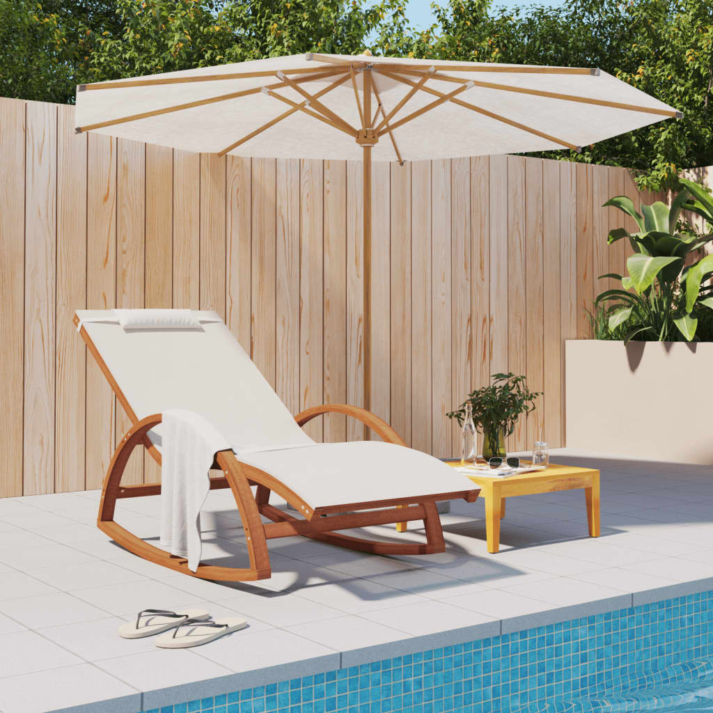 Gyngestol textilene og massivt poppeltræ hvid - number 1.