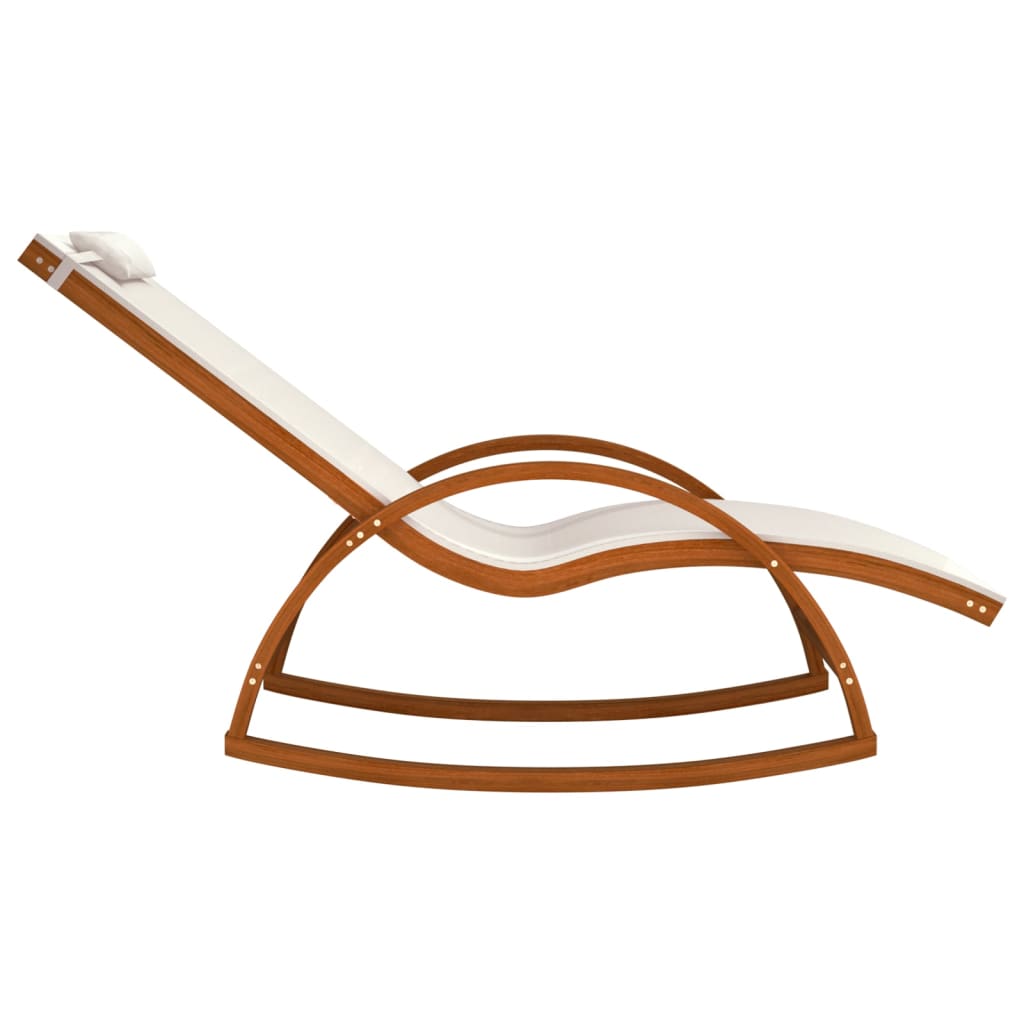 Gyngestol textilene og massivt poppeltræ hvid - number 4.