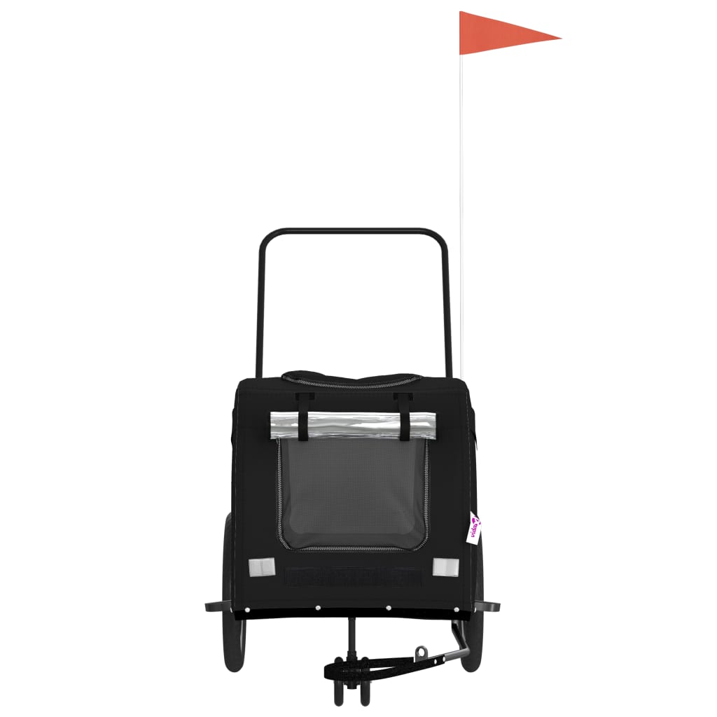 Remorque de vélo pour animaux de compagnie tissu oxford et fer - bleu, 68 x 134 x 73 cm - number 4.