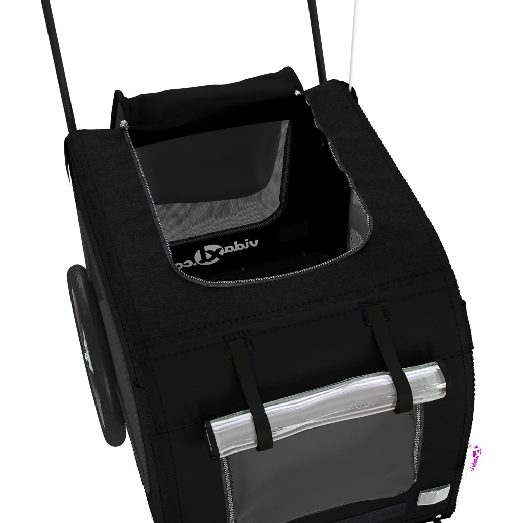 Remorque de vélo pour animaux de compagnie tissu oxford et fer - bleu, 68 x 134 x 73 cm - number 10.