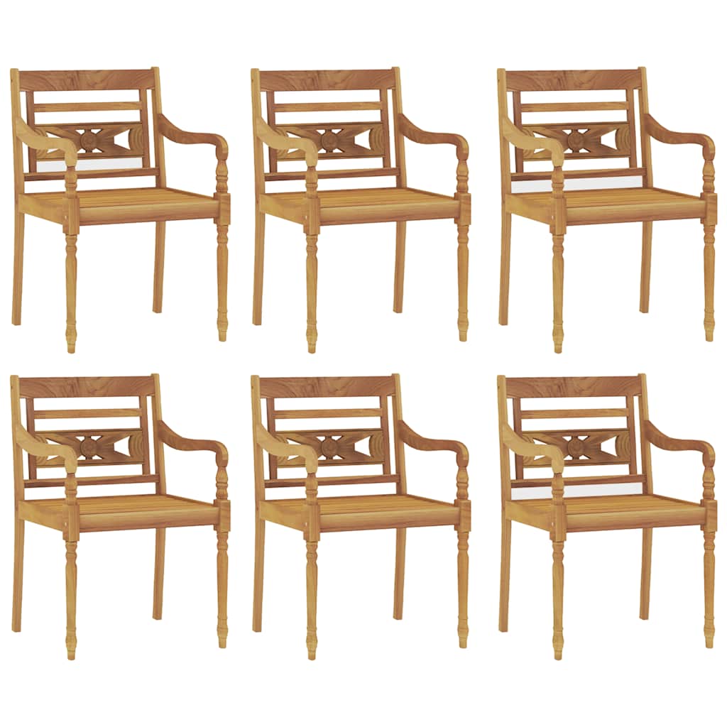 Vrtna blagovaonska garnitura 7 komada punog tikovine - smeđa, 6 - number 5.