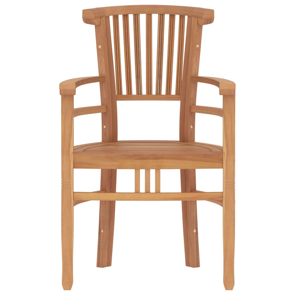 Stol za blagovaonicu za vrt 5 dijelova masivni tikovina - smeđa, 85 cm duljina stola, 4 - number 5.