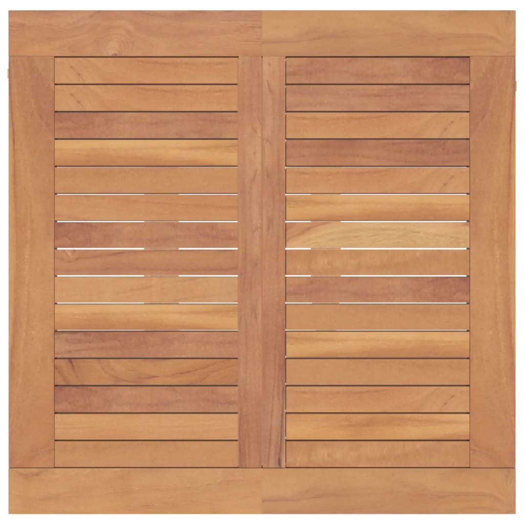 Stol za blagovaonicu za vrt 5 dijelova masivni tikovina - smeđa, 85 cm duljina stola, 4 - number 10.