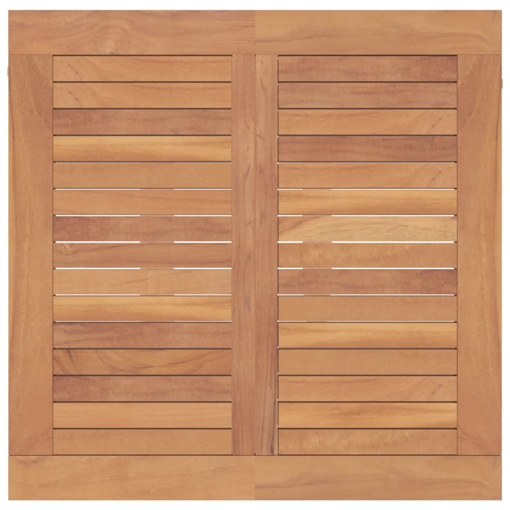 Zestaw stolika do ogrodu 5 części masywne drzewa tekowe - kremowy kolor, długość stolika 85 cm, 4 - number 10.