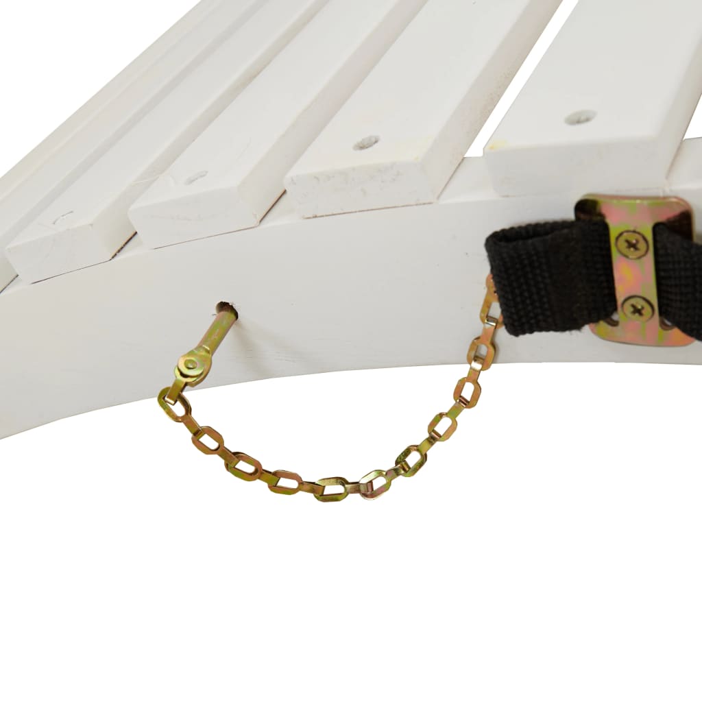 Ležaljka sa stolom puno bagremovo drvo bijela - number 7.