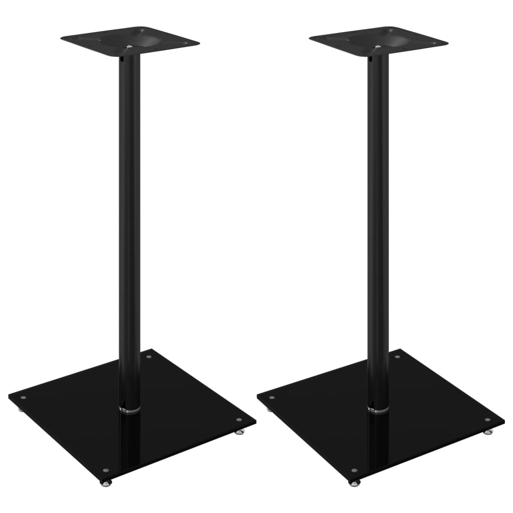 Supporti per altoparlanti 2 pz. 1 pilastro vetro temperato - nero, 40 x 40 x 86 cm - number 2.