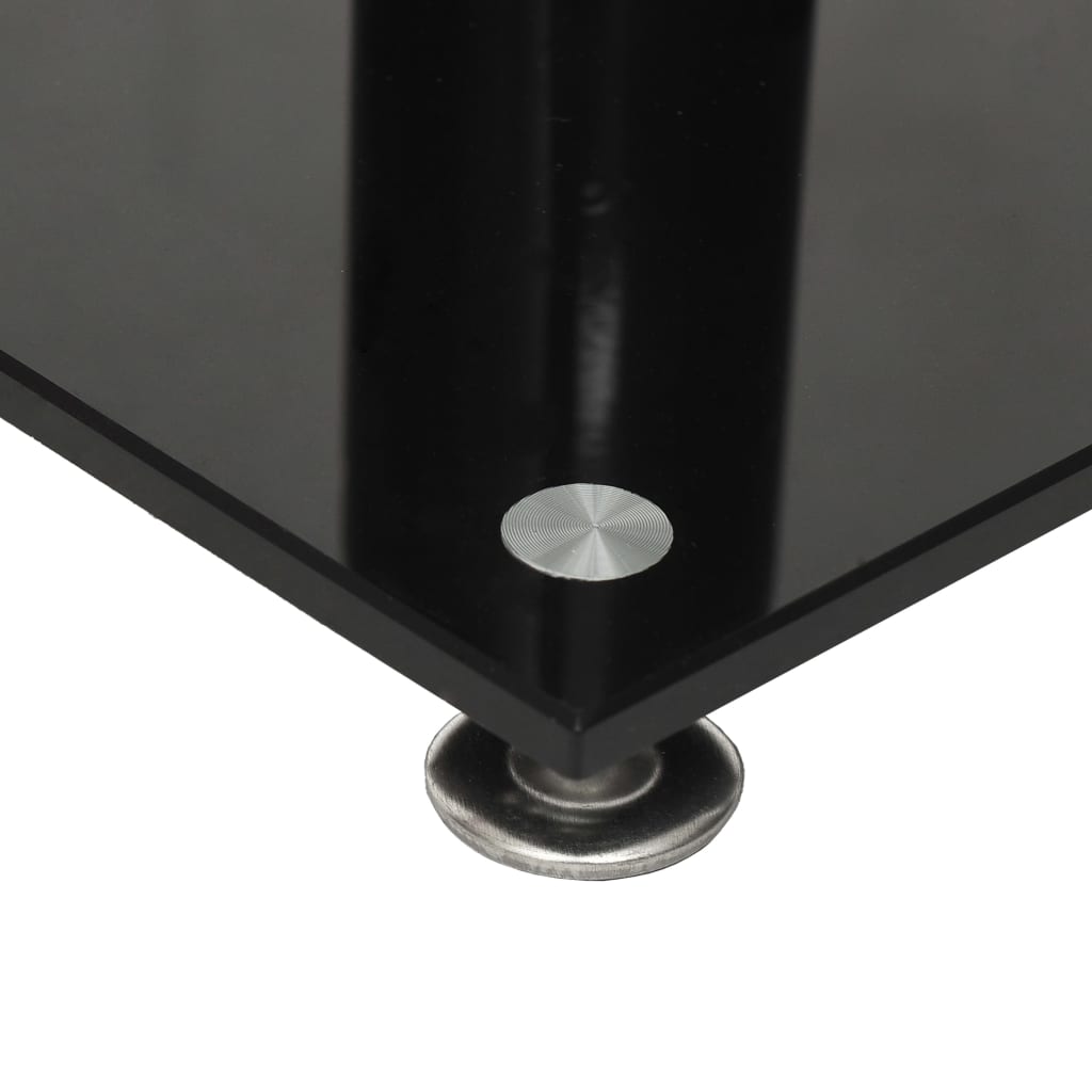 Supporti per altoparlanti 2 pz. 1 pilastro vetro temperato - nero, 40 x 40 x 86 cm - number 6.