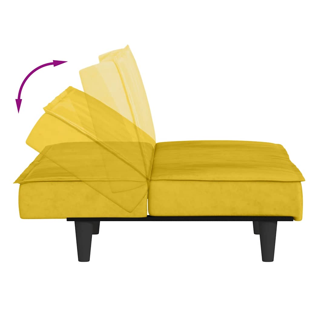 Sofa velor - żółty - number 9.