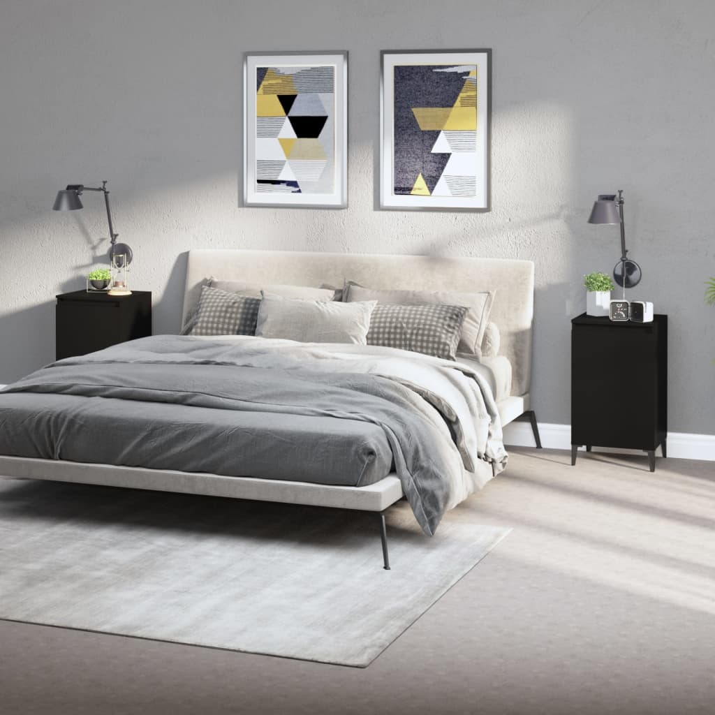 Nattbord pc. 40x35x70 cm konstruert tre - svart, 2 - number 1.