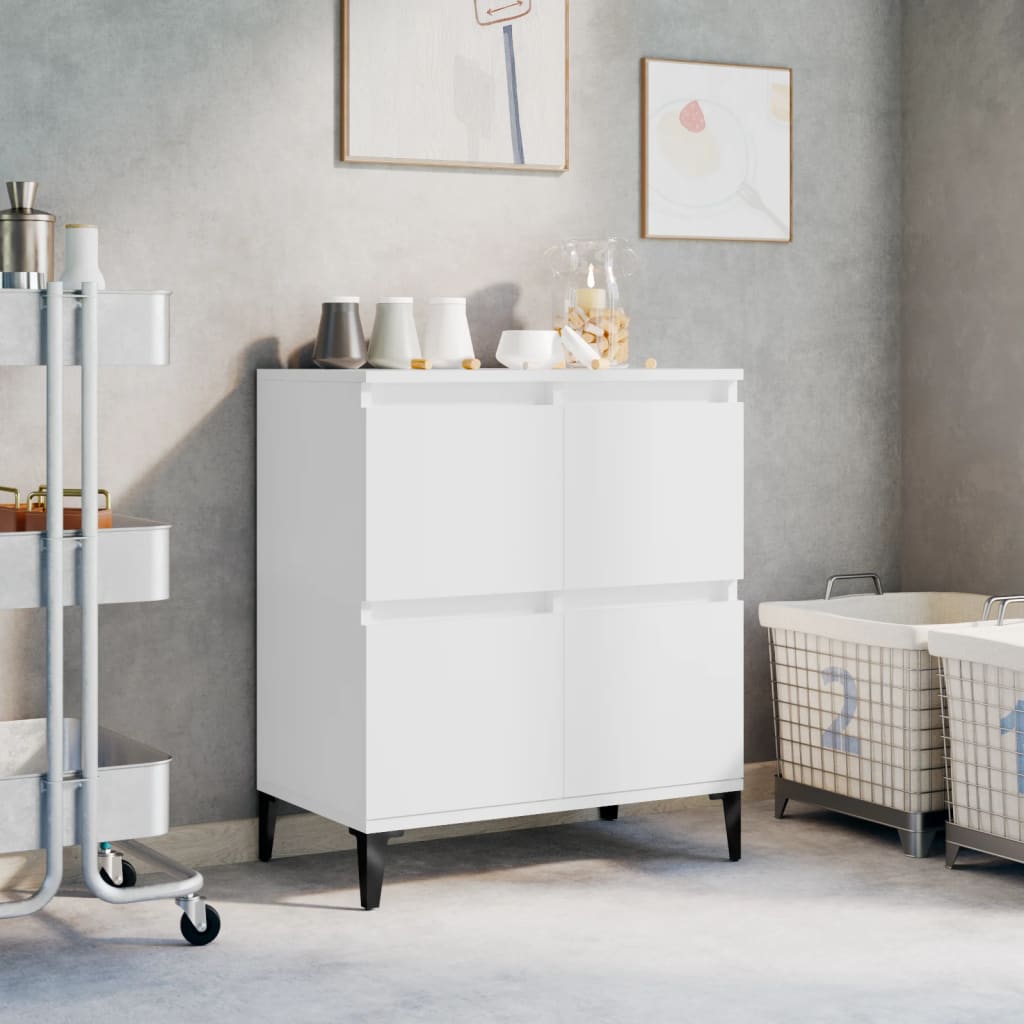 Skænk 60x35x70 cm konstrueret træ - hvid, 1 - number 1.