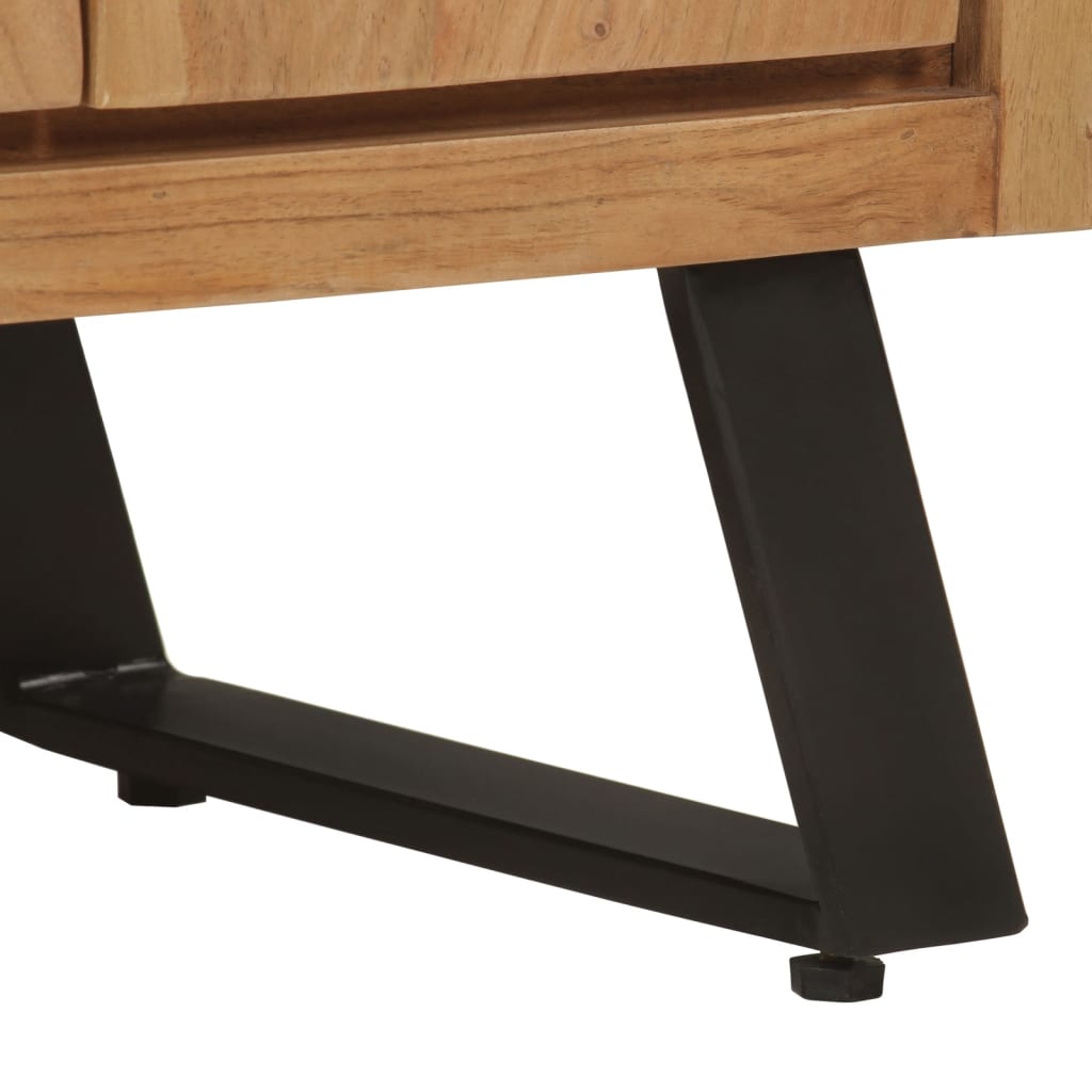 Skänk med 2 dörrar 55x36x72 cm massivt återvunnet trä - number 7.