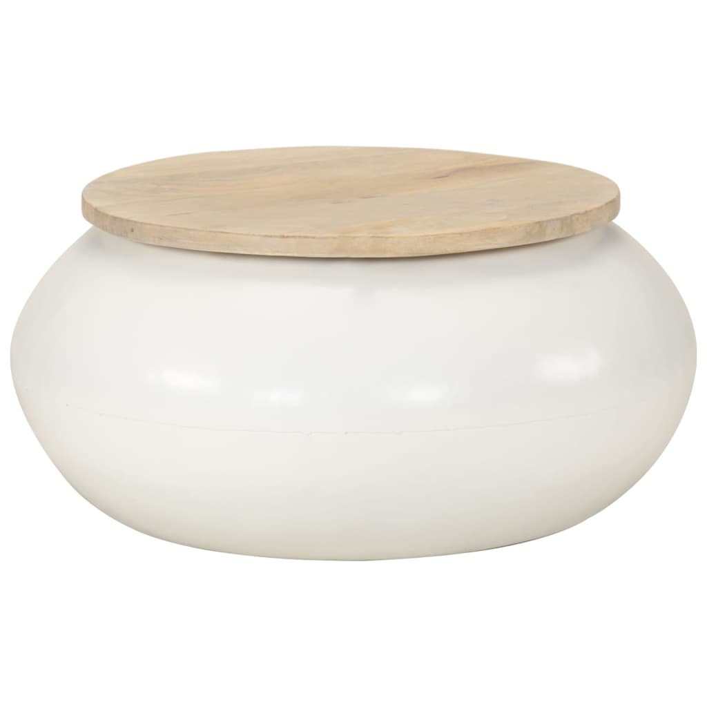 Sofabord 51x51x27 cm massivt mangotræ - number 8.