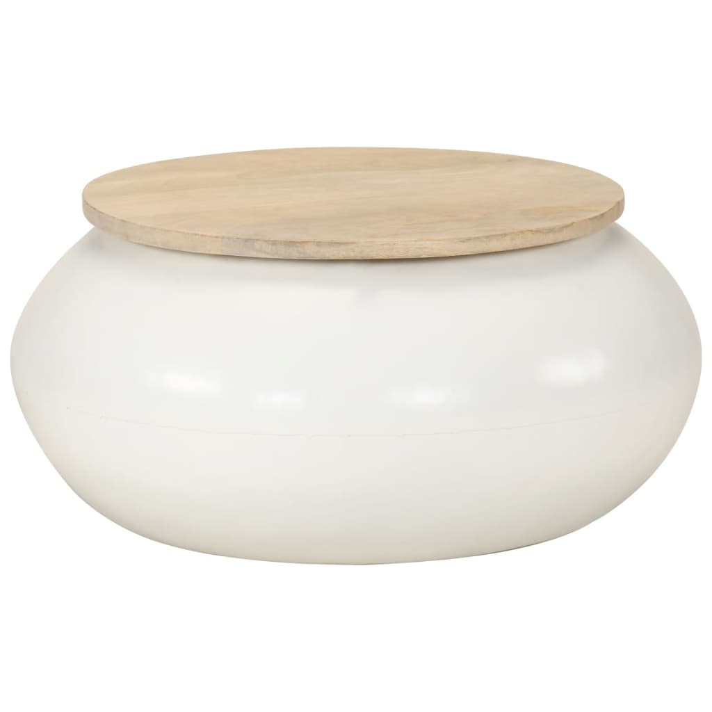 Sofabord 51x51x27 cm massivt mangotræ - number 7.