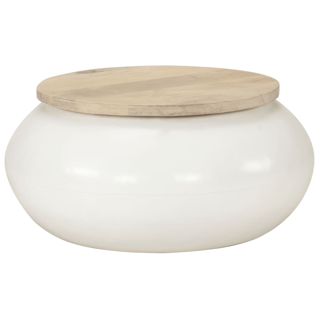 Sofabord 51x51x27 cm massivt mangotræ - number 9.