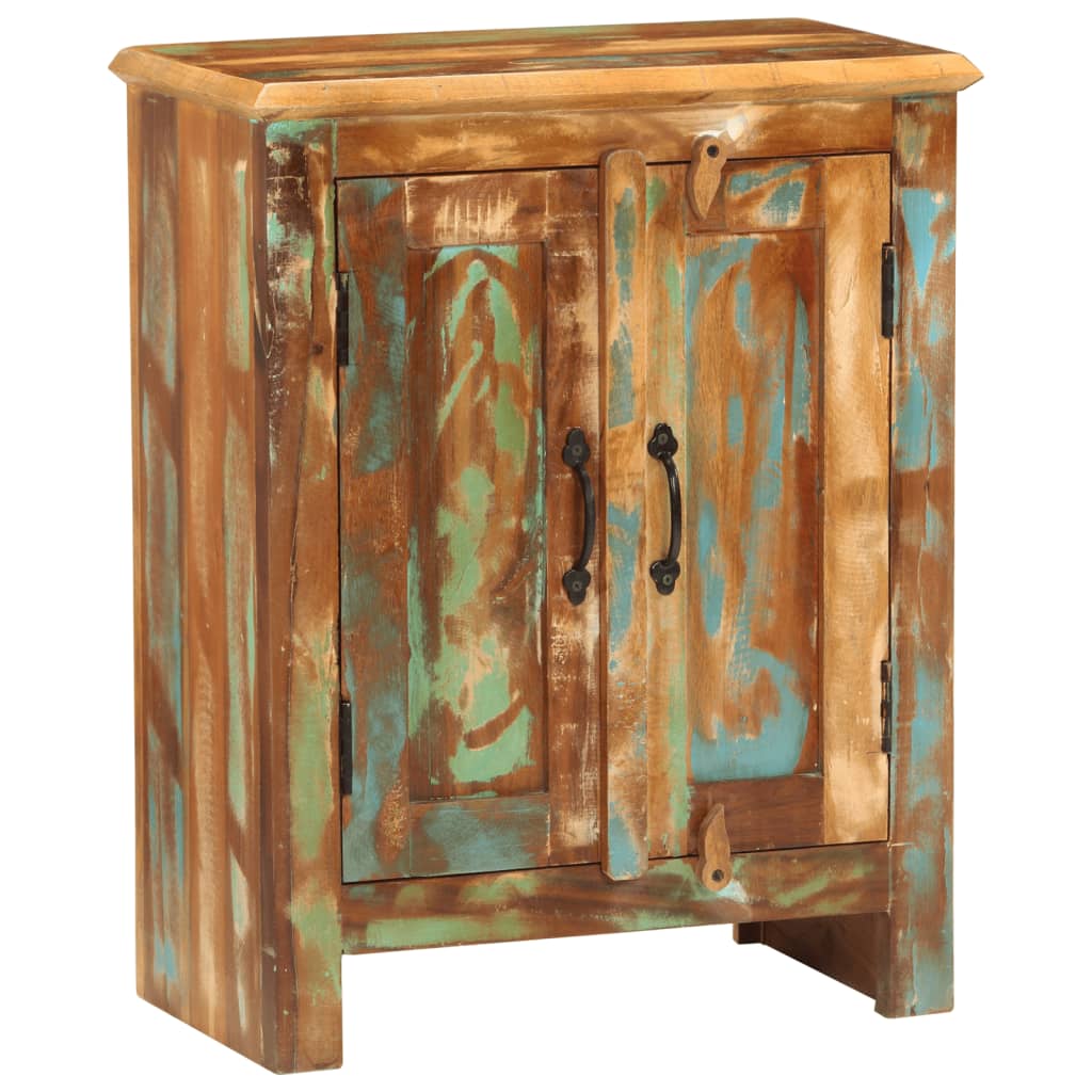 Skænk med 2 låger 55x30x70 cm massivt genbrugstræ - number 11.