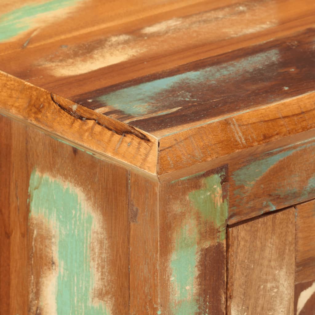 Skænk med 2 låger 55x30x70 cm massivt genbrugstræ - number 6.