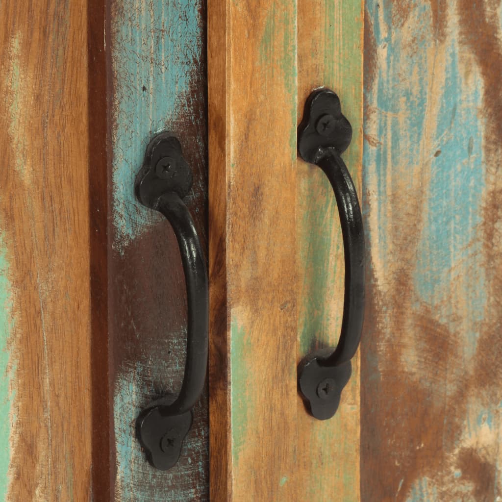 Skænk med 2 låger 55x30x70 cm massivt genbrugstræ - number 8.