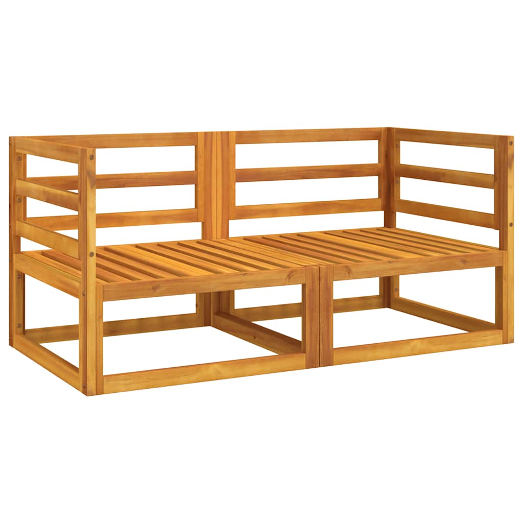 Hjørnemoduler til hagesofa 2 stk. med grønne puter akasietre - grønn, 1, hjørnesofa (2 stk.) - number 4.