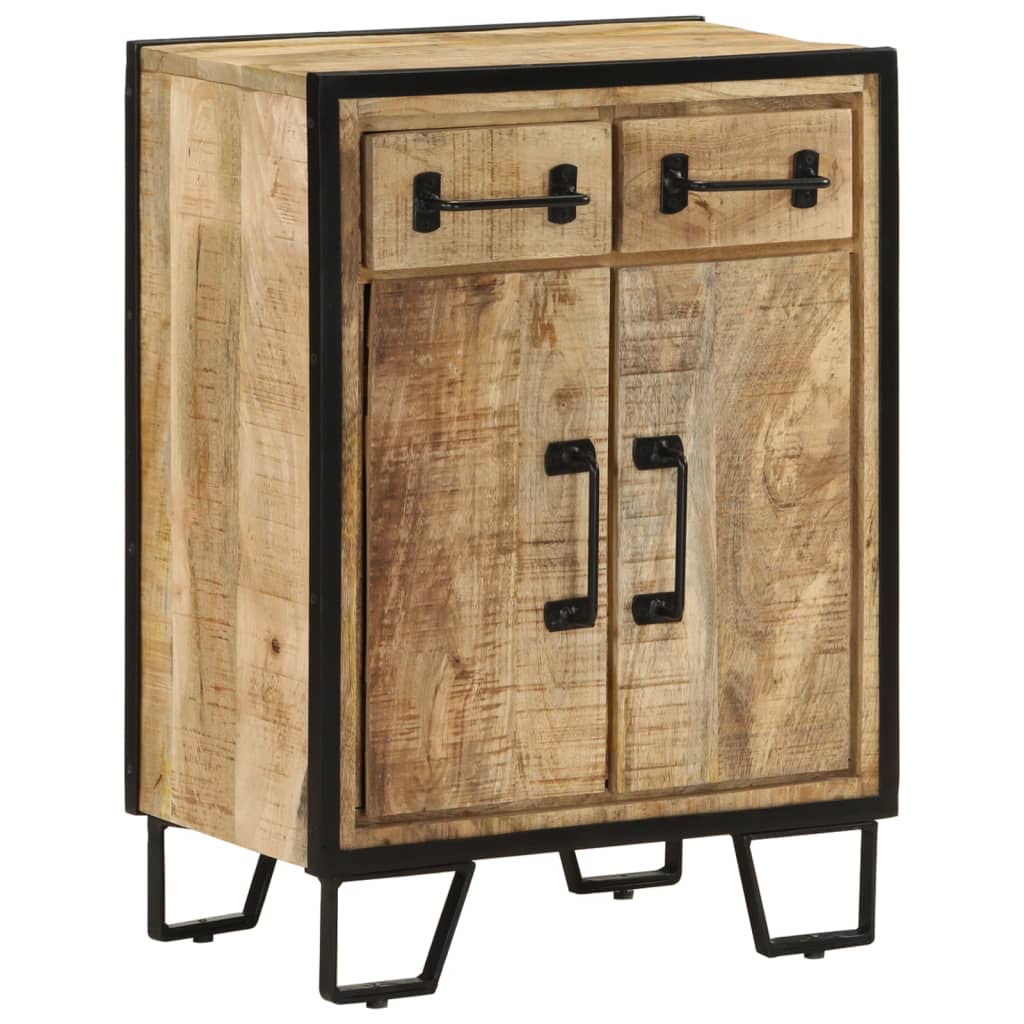 Příborník se 2 zásuvkami 53x31x72 cm masivní mangové dřevo a železo - number 10.