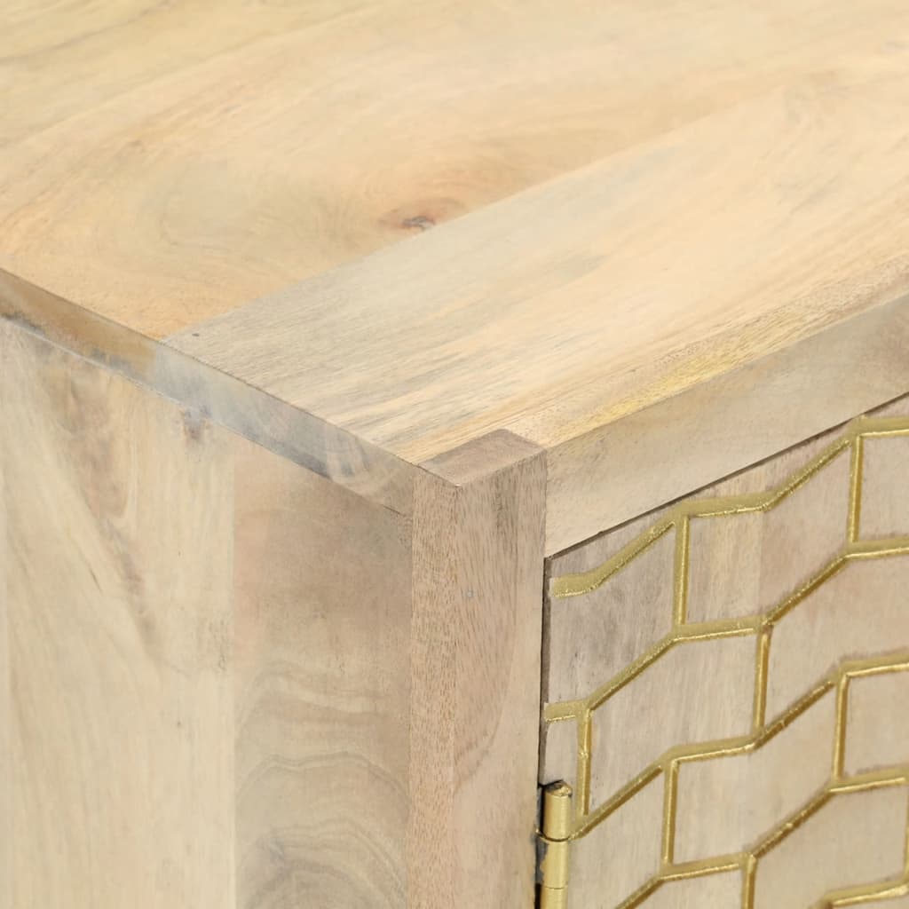 Skænk med 2 låger 55x30x70 cm massivt mangotræ - number 6.