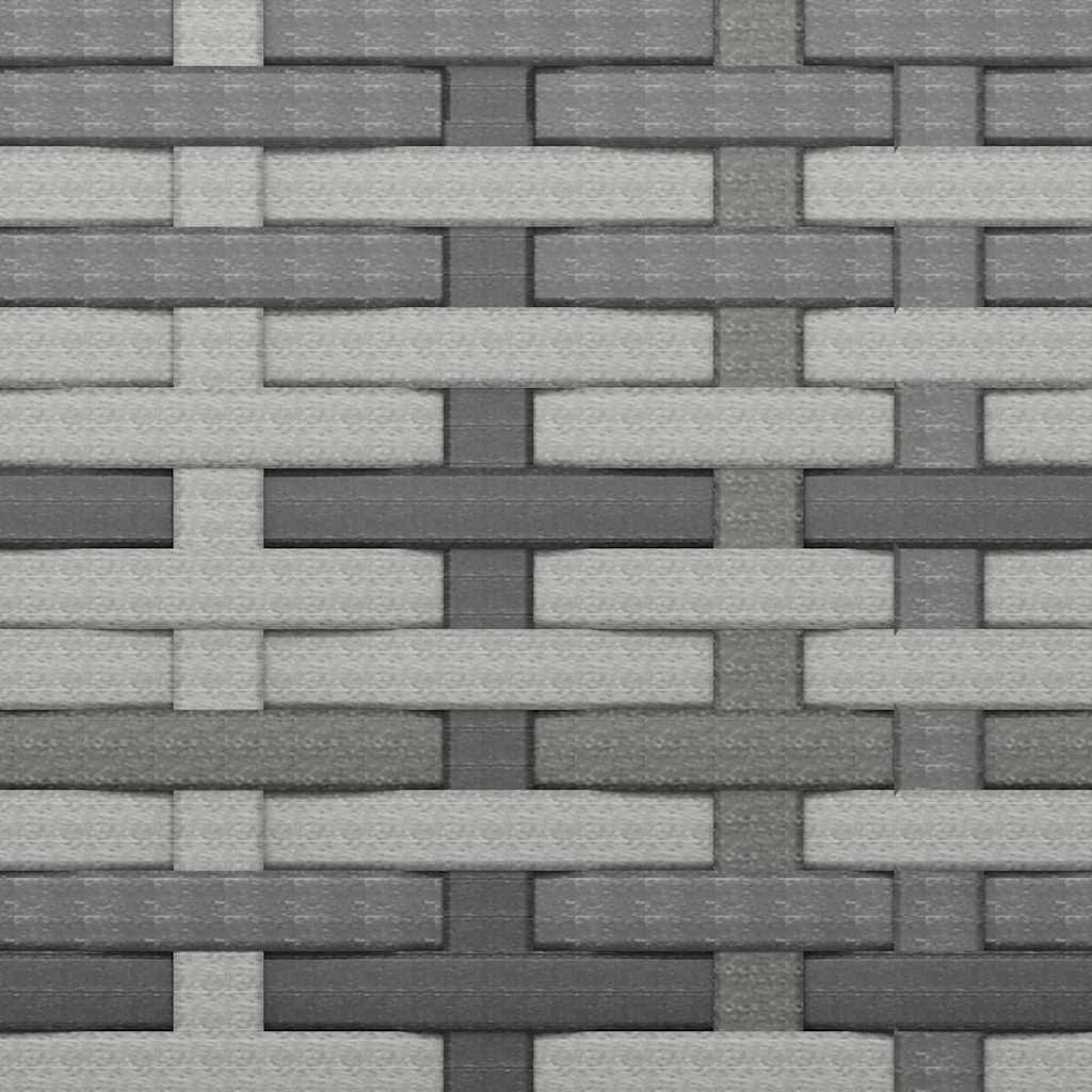 3-personers havesofa med hynder polyrattan grå - number 7.