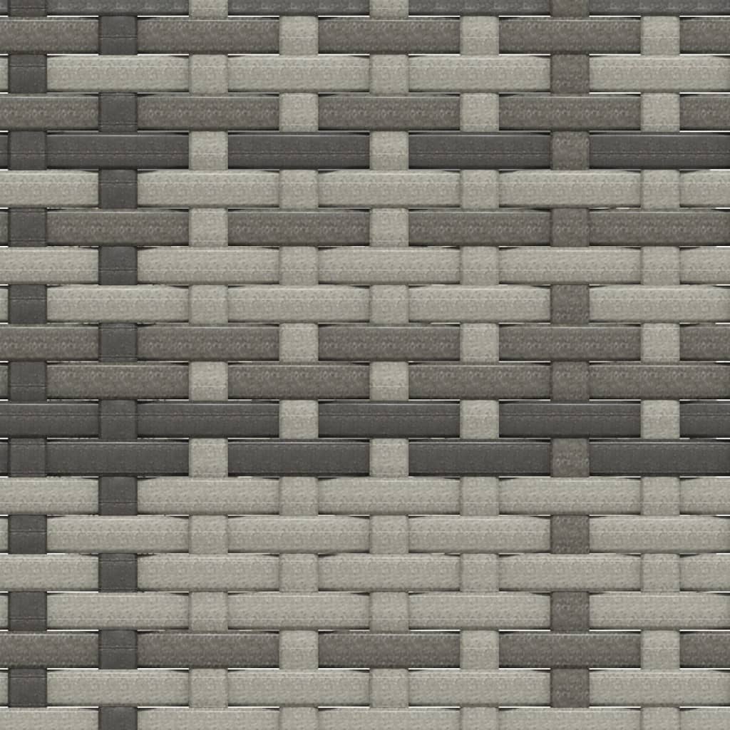 Komplet wypoczynkowy do ogrodu 3 części z poduszkami polirattan szary - number 7.