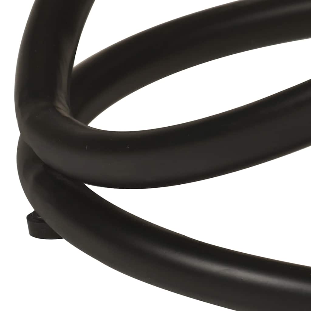 Sofabord ø50x40 cm massivt genbrugstræ og stål - number 7.