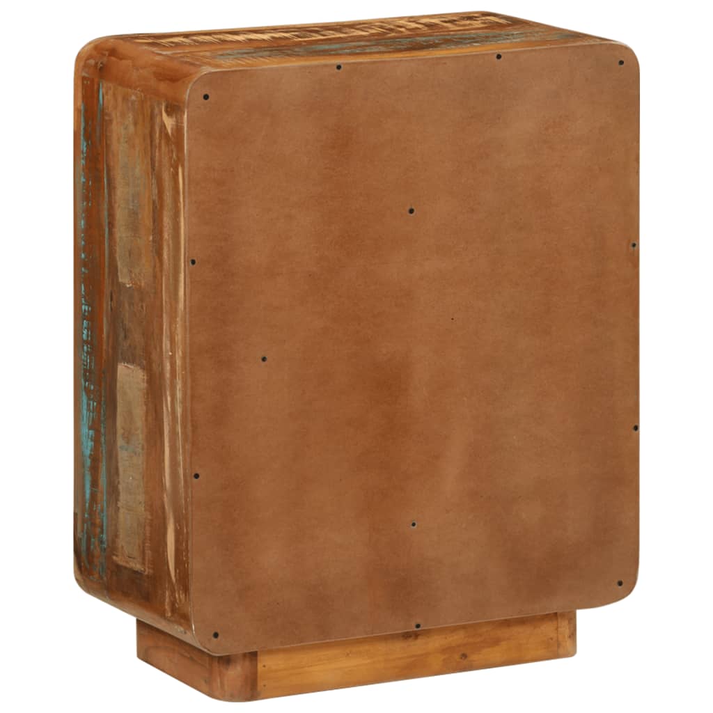 Skænk med 3 skuffer 55x30x70 cm massivt genbrugstræ - number 5.