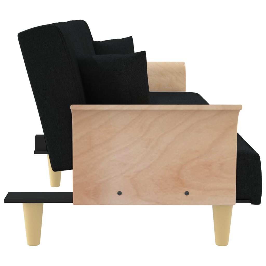 Sofa seng med armlenstoff - svart - number 5.