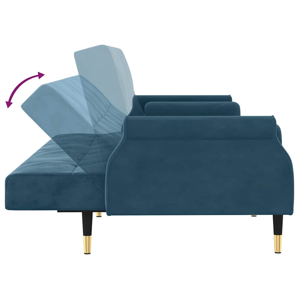 Sofa bed with velor cushions - number 9.