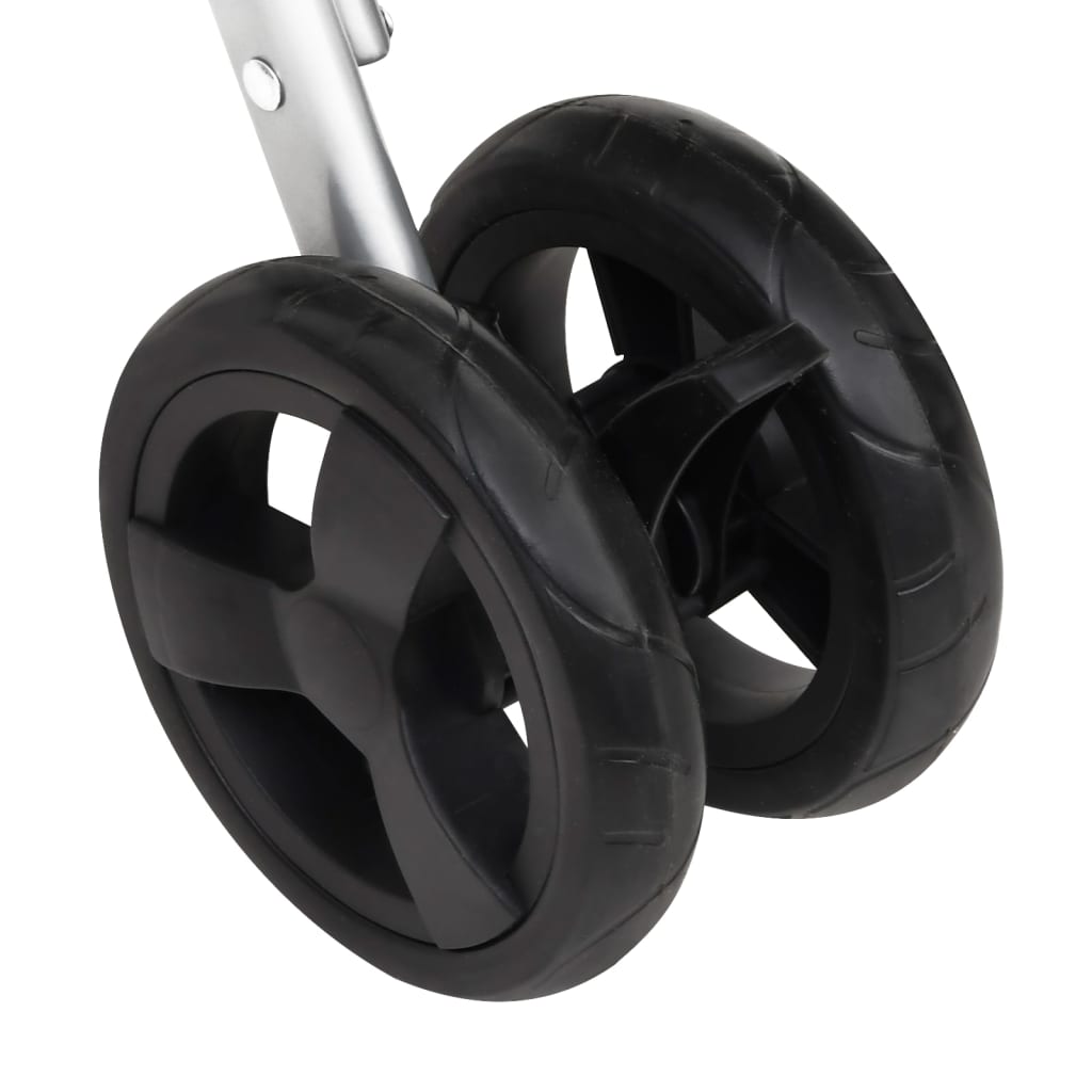 Poussette pliable pour chien 100x49x96 cm lin - gris - number 11.