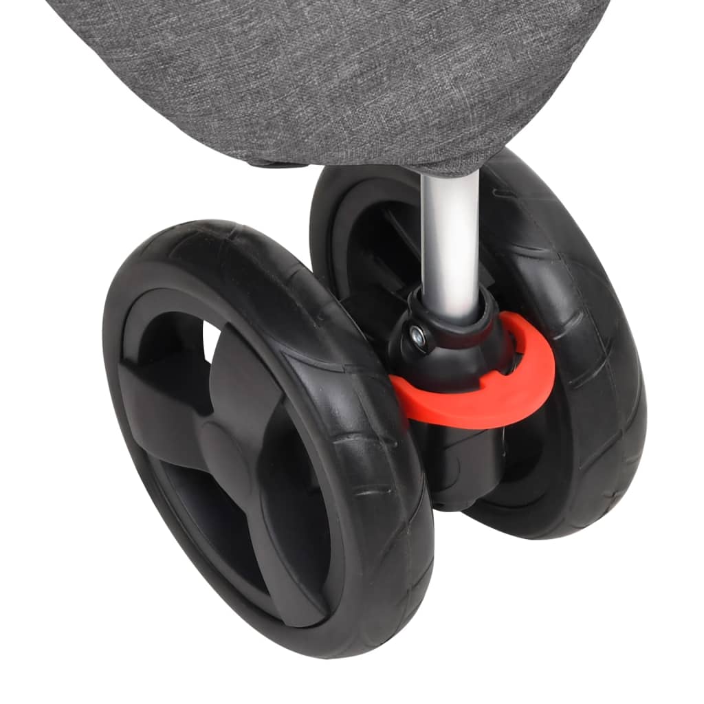 Poussette pliable pour chien 80x46x98 cm tissu oxford - gris - number 9.